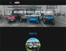 Tablet Screenshot of hiddencreekgolfcarts.com